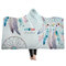 Couverture à capuche en peluche portable jeter cape Dreamcatcher plume canapé couverture de télévision paresseux Soft serviette - #4