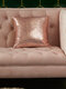 Almofada de lantejoulas de Natal de 1 unidade Caso sem almofada de sofá doméstico - Rosa ouro