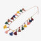 Bohemian Colorful Pendant Long Necklace Ethnic Tassel Chain Necklace  - A