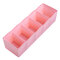 Multi-Grid Plastic Drawer Storage Box Home Desktop Socks Underwear Tie Compartment Storage Box - Rose
