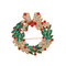 Trendy Christmas Brooch Metal Geometric Rhinestone Christmas Tree Boots Snowman Elk Brooch - 07