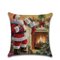 ريترو عيد الميلاد سانتا هزلي الكتان رمي كيس وسادة أريكة المنزل غطاء وسادة هدية الكريسماس ديكور - #5
