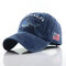 Baseball Cap Retro Sun Hat Shark Embroidery Hats - Navy
