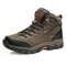 Men Wearable Non Slip Lace Up Casual Hiking Boots - Brown
