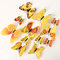 12Pcs 3D Yellow Butterfly Art Decals Wall Stickers Home Wedding Party Decoration - Yellow