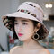 Women Summer Cotton Bucket Hat With Flower Pattern Casual Sunshade Breathable Beach Hat - Purple