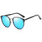 Men Women Metal Frame HD Polarized Round Sunglasses Driving Anti-UV400 Multi-colorGlasses - Blue