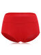 Cotton Seamless Solid Color Panty Breathable Briefs - Red