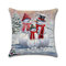 Christmas Snowman Printing Cotton Linen Cushion Cover Home Decorative Pillowcase - #2