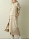 Solid Pocket Hooded Long Sleeve Two Pieces Suit Women - Beige