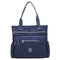 Women Multi-functional Waterproof Nylon Bags Light Handbags Shoulder Bag - Blue