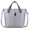 Vintage Women Faux Leather Bucket Bags Shoulder Bag Handbag Crossbody Bagss - Gray