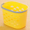 Portable Shopping Tote Basket Table Kitchen Storage Box Hand-held Bathroom Storage Baskets  - Yellow
