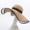 Women Mesh Vogue Sunscreen Bucket Straw Hat Outdoor Casual Travel Beach Sea Hat - Coffee