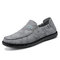 Men Cloth Breathable Slip On Casual Driving Shoes - Gray
