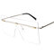 Women and Man Square Glasses Fashion Solid Color Gradient Transparent Sunglasses - #08