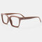 Women Men 5-Color Thick Frame Cat-eye Box Reading Glasses - Khaki