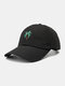 JASSY Unisex Cotton Outdoor Casual Palm Tree Vacation Embroidered Baseball Cap - Black