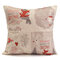 45X45cm Christmas Fashion Cotton Linen Pillow Case Santa Claus Snowmen Gift Home Decor - #3
