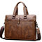 Vintage Faux Leather Business 14″ Laptop Bag Handbag Corssbody Bag For Men - Brown