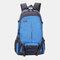 Men Waterproof Patchwork Bag Large Capacity Outdoor Backpack - Blue
