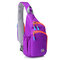 Casual Lightweight Waterproof Nylon Chest Bag Outdoor Sport Crossbody Bag - Purple