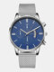13 Colors Stainless Steel Men's Fake Three Eyes Six Pin Calendar Casual Business Quartz Watch - #11