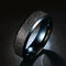 6mm Fashion Stainless Steel Magic Frosted Personalized Ring Colorful Black Couple Ring  - Black