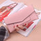 Women PU Leather Ultrathin Card Holder Wallets Purse Functional Wallet - Pink