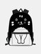 حقيبة ظهر نسائية كبيرة بطباعة Dacron سعة Cat Pattern - #02