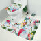 3 PCS tapis ensemble couverture de toilette salle de bain rideau de douche ensembles tissu polyester - #2