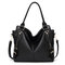 Vintage PU Leather Multi-color Handbag Shoulder Bags Crossbody Bags For Women - Black