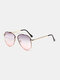 JASSY للجنسين Vintage Casual Gradient UV حجب النظارات الشمسية الهندسية - #03
