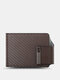 Men Vintage Multi-Slots RFID Genuine Leather Wallet Business Purse - Brown