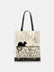 Women Cute Black Cat Handbag Shoulder Bag Tote - #05