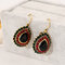 Bohemian Red Crystal Earrings Retro Water Drop Ear Drop Rhinestone Earrings For Women - 05