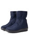 Women Front Zipper Waterproof Non-slip Comfy Winter Snow Boots - Blue
