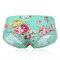 Floral Print Lace-trim Seamless Butt Lifter Low Rise Panties - #02