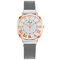 Esporte de negócios feminino Watch liga completa Banda numerais romanos fecho ajustável quartzo Watch - Prata