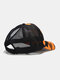 Unisex Mesh Fashion Geometric Printed Sunshade Breathable Baseball Hat - Orange