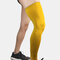 Men's Sports Knee Pads Warm Compression Leggings Socks - Yellow