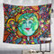 Colorful Abstract Sun God Taiji Diagram Tapestries Beach Towel Yoga Towel Living Room Art Decor - #1
