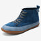 Women Suede Slip Resistant High Top Splicing Casual Boots - Blue