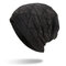 Mens Vintage Wool Velvet Knit Hat Warm Winter Outdoor Casual Ski Cycling Casual Home Beanie - Black