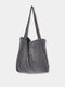 Retro Corduroy Large Capacity Tote Handbag - Dark Gray