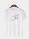 Plus Size Mens 100% Cotton Kite Graphic Short Sleeve Casual T-Shirts - White