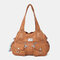 Women Waterproof Anti-theft Large Capacity Crossbody Bag Shoulder Bag Handbag Tote - Brown