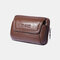 Men EDC Genuine Leather Retro 6.3 Inch Belt Phone Bag - Brown 2
