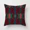 Striped Digital Printing Peach Skin Velvety Pillowcase Modern National Style Sofa Pillowcase Decoration - #3
