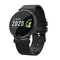 Business Style Smart Watch HD Großbildschirm Watch Blutdruck-Sauerstoffmonitor Aktivitätsmonitor Handgelenk Band - Schwarz